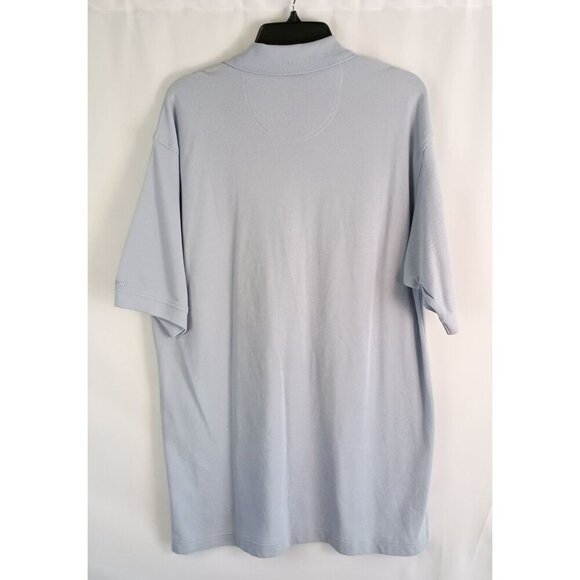 Izod Men’s Golf Polo Shirt L Light Blue NWT Pima Cotton Soft Comfort - Picture 3 of 4